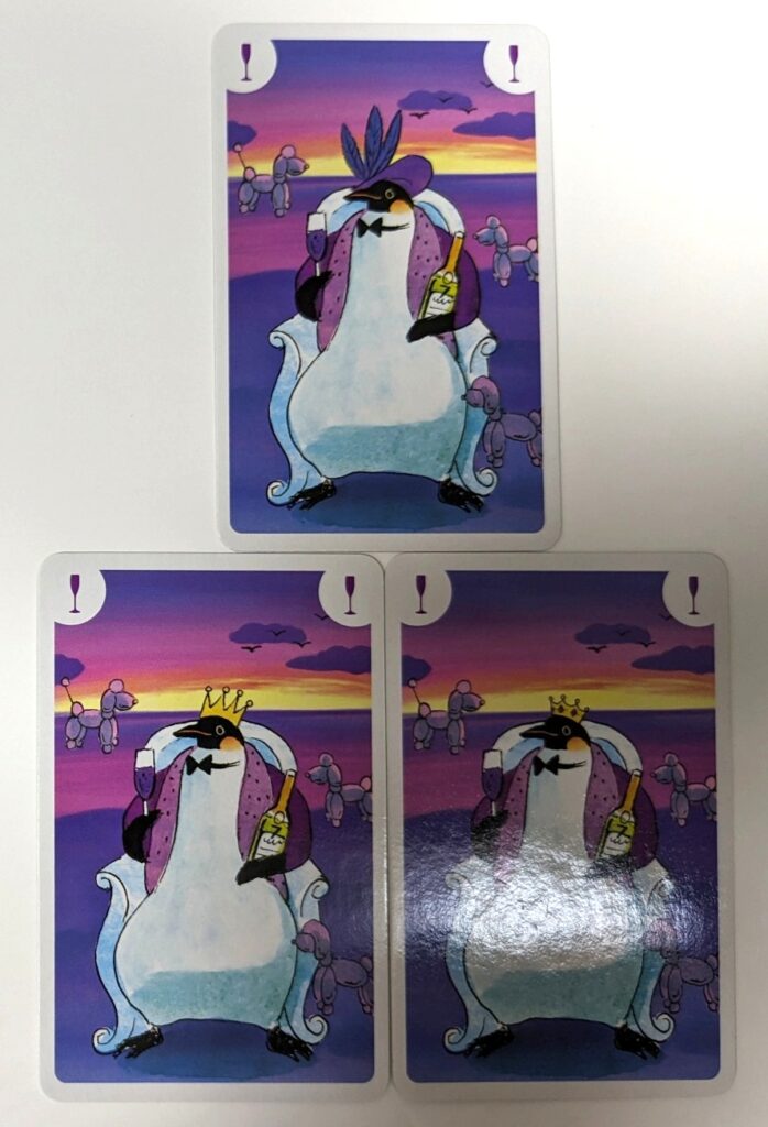 例えば紫が配置済みのときは、紫のみ上に配置できます。